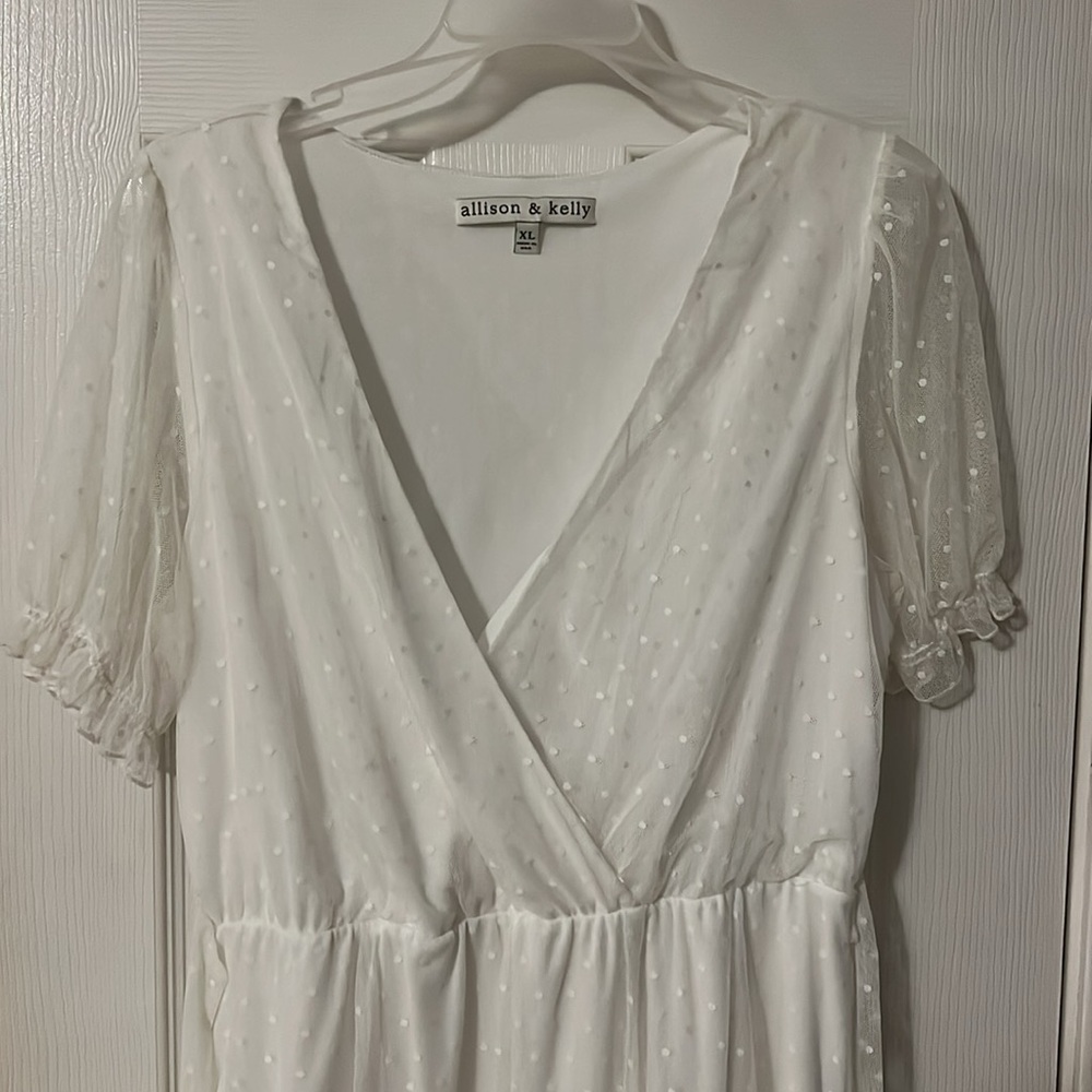White Polka Dot Allison & Kelly Dress